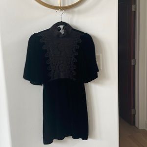 Zara velvet short dress
